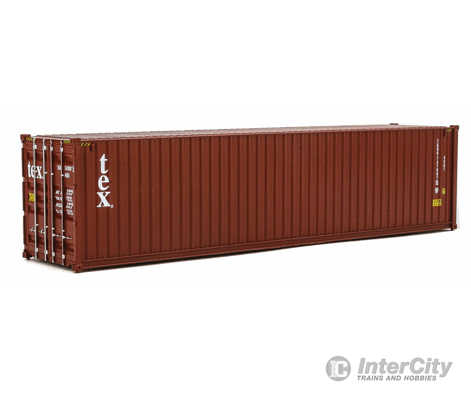 Walthers Scenemaster 8266 40’ Hi-Cube Corrugated-Side Container - Assembled -- Tex (Brown White)