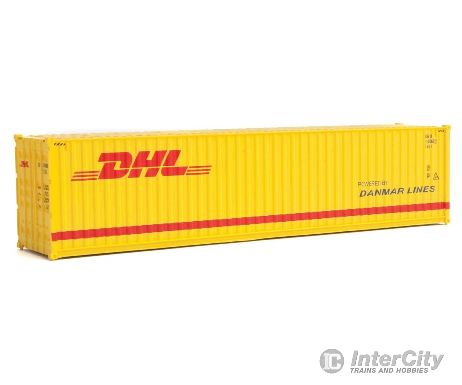 Walthers Scenemaster 8267 40’ Hi - Cube Corrugated - Side Container - Assembled - - Dhl (Yellow