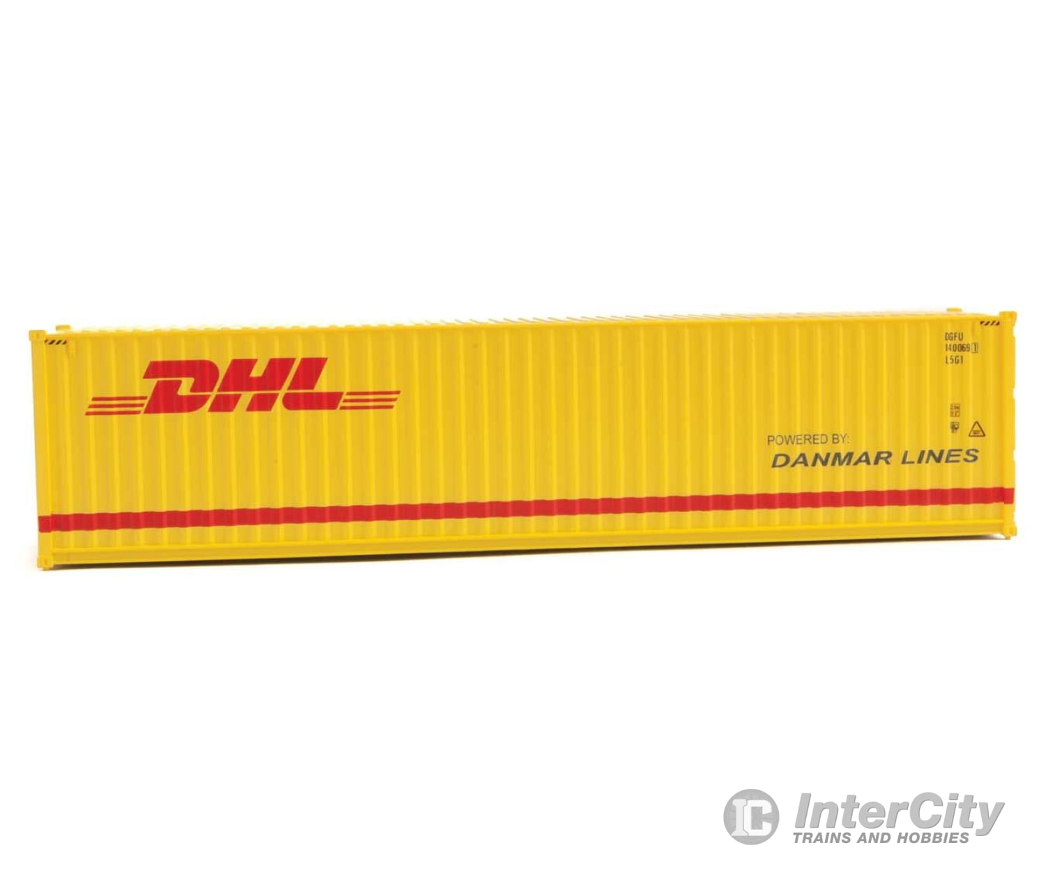 Walthers Scenemaster 8267 40’ Hi - Cube Corrugated - Side Container - Assembled - - Dhl (Yellow