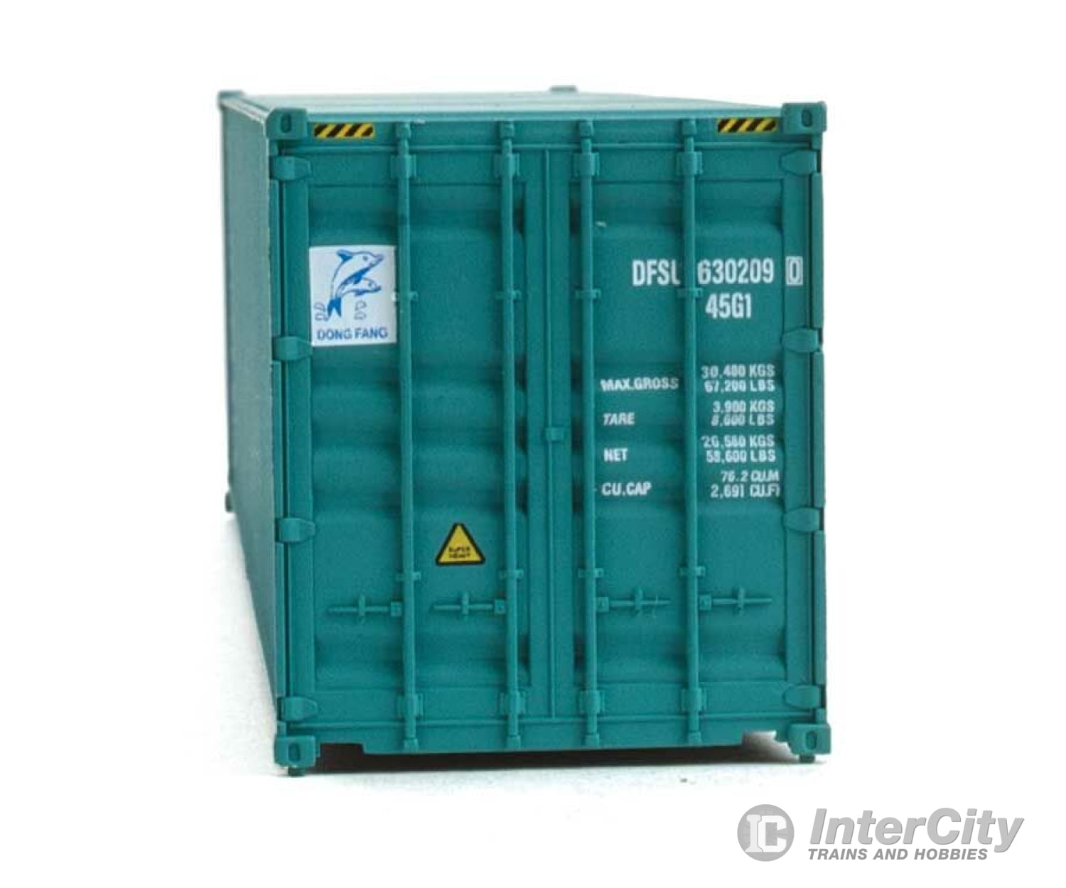 Walthers Scenemaster 8268 40’ Hi-Cube Corrugated-Side Container - Assembled -- Dong Fang (Green