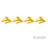 Walthers Scenemaster 83108 Assembled Track Bumper Pkg(4) -- Yellow Accessories