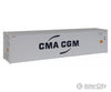 Walthers Scenemaster 8357 40 Hi Cube Smooth Side Reefer Container - Assembled -- Cma-Cgm Freight