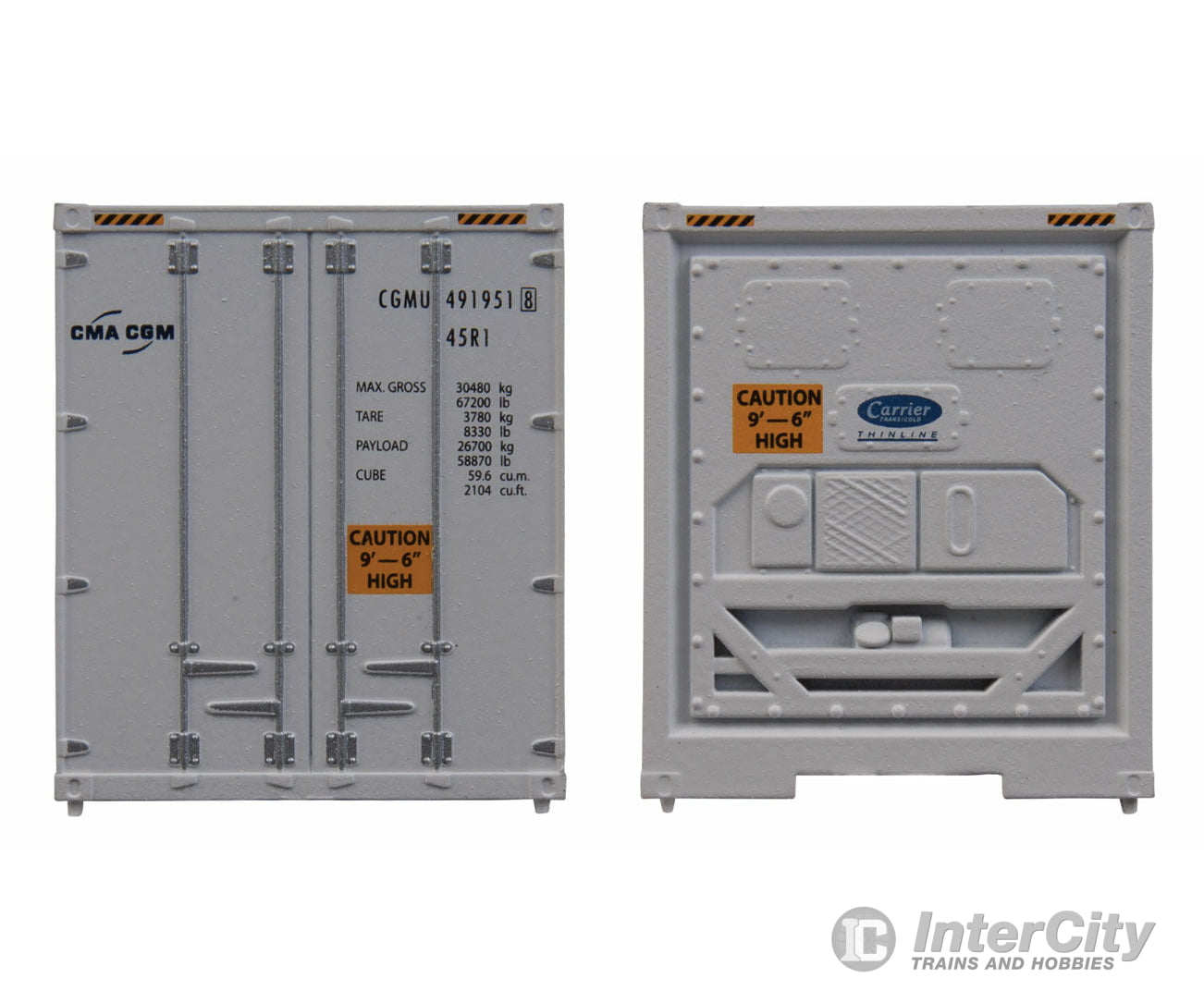 Walthers Scenemaster 8357 40 Hi Cube Smooth Side Reefer Container - Assembled -- Cma-Cgm Freight