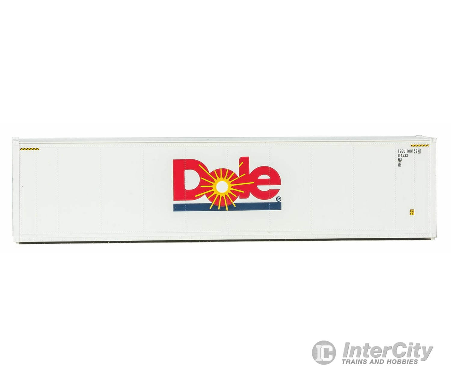 Walthers Scenemaster 8359 40’ Hi-Cube Smooth-Side Reefer Container - Assembled -- Dole (White Red