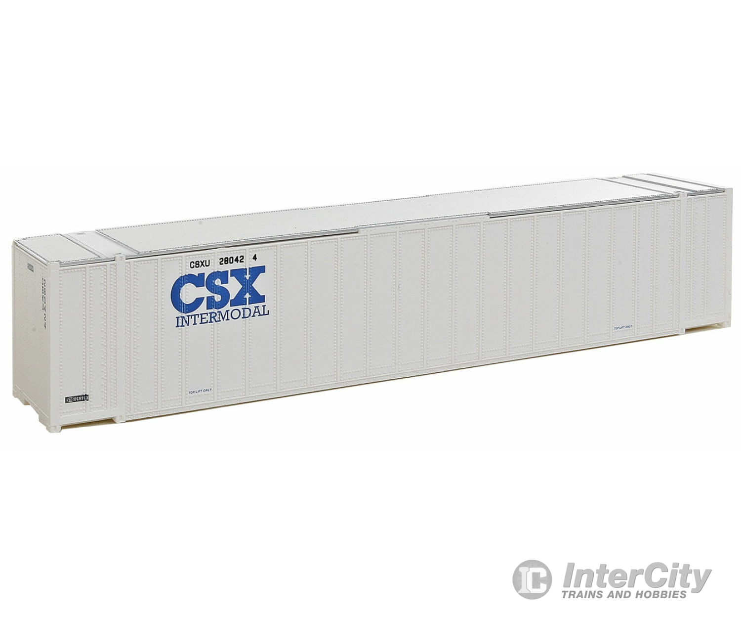 Walthers Scenemaster 8464 48’ Ribbed Side Container - Assembled -- Csx Intermodal (White Blue)