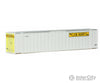 Walthers Scenemaster 8472 48’ Ribbed-Side Container - Assembled -- J.b. Hunt (White Yellow Black)