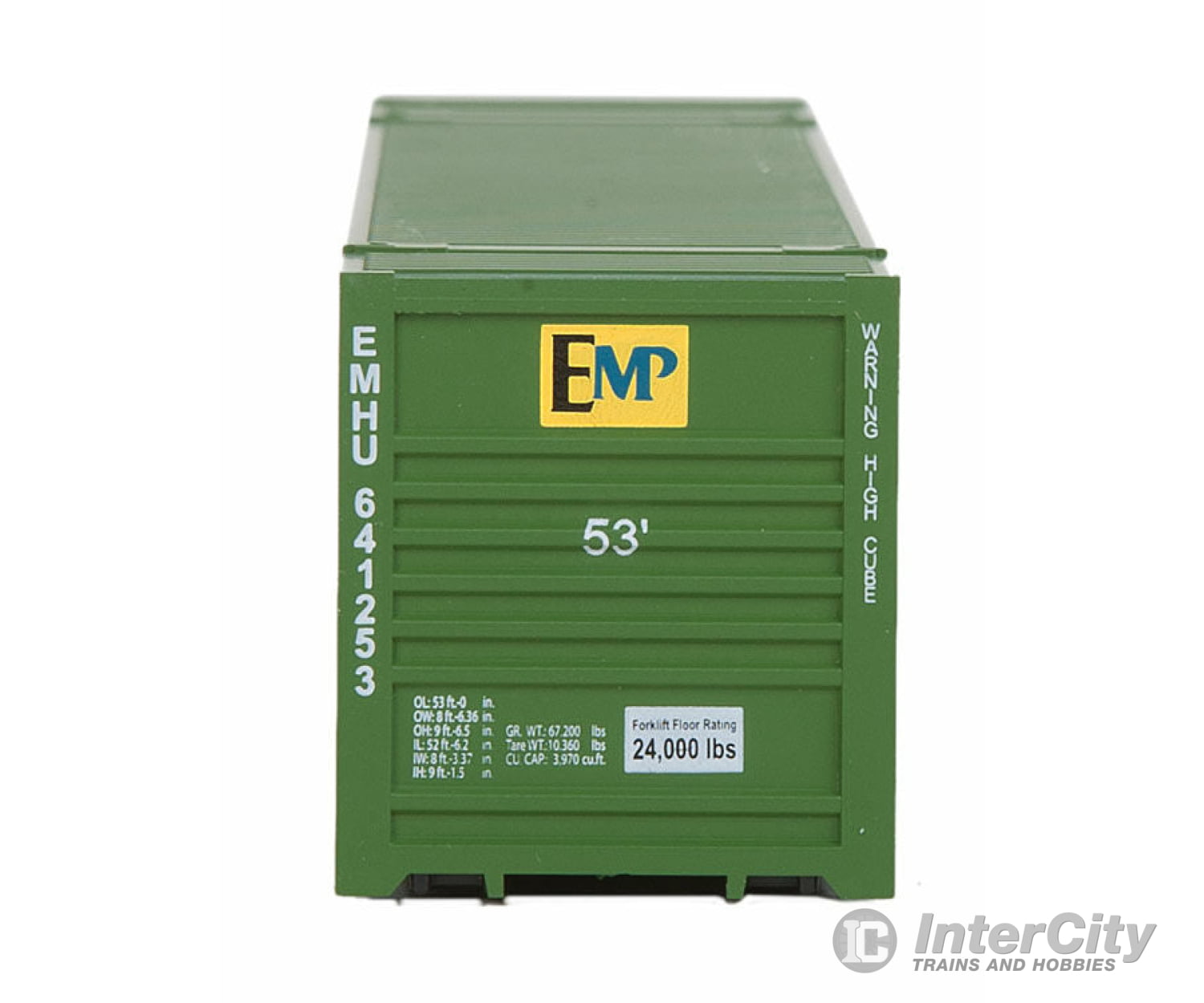 Walthers Scenemaster 8503 53’ Singamas Corrugated Side Container - Ready To Run -- Emp (Green