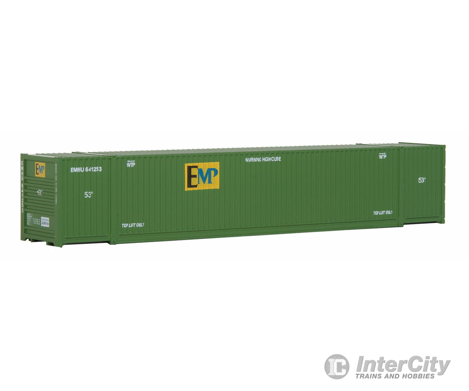 Walthers Scenemaster 8503 53’ Singamas Corrugated Side Container - Ready To Run -- Emp (Green