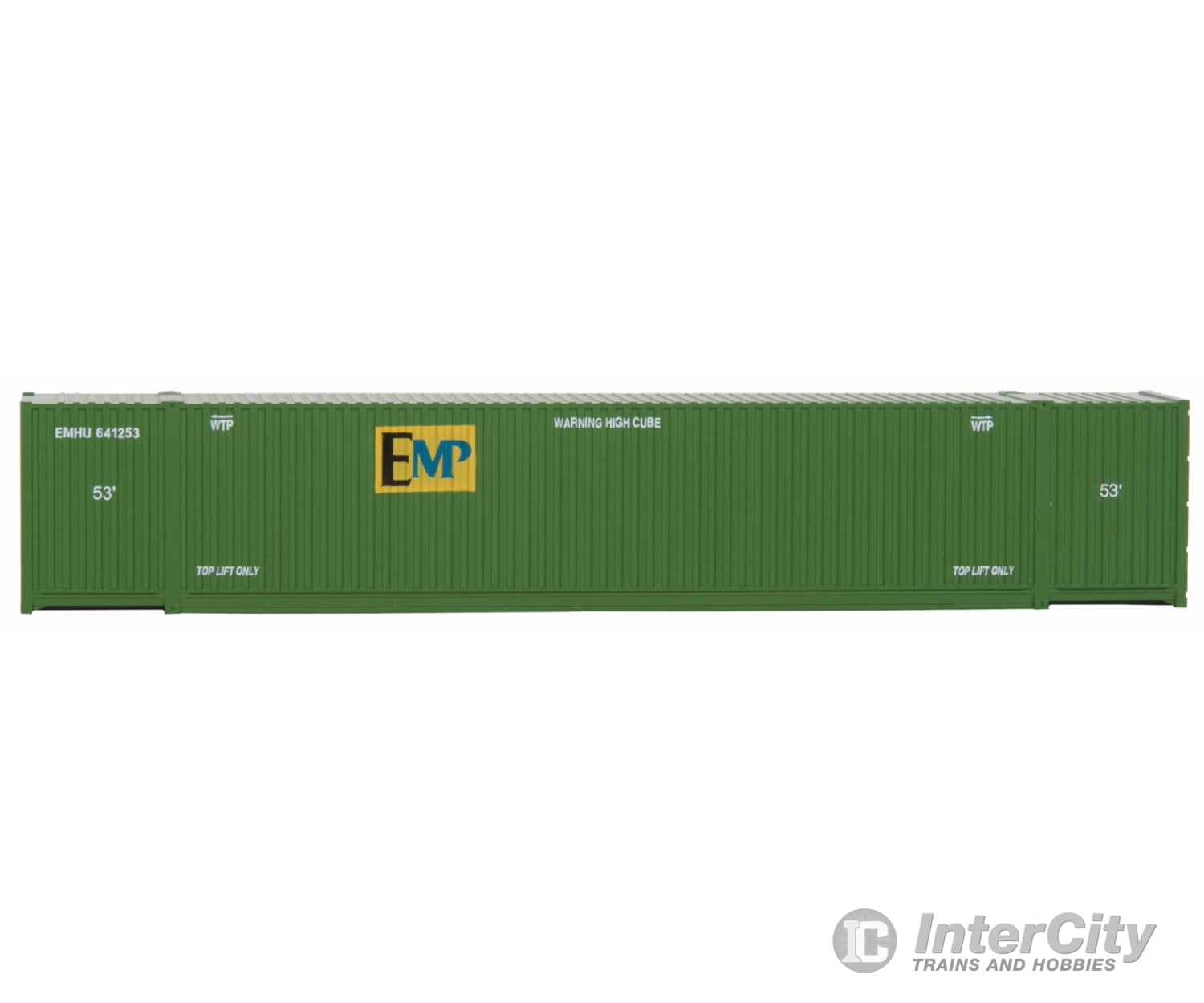 Walthers Scenemaster 8503 53’ Singamas Corrugated Side Container - Ready To Run -- Emp (Green