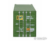 Walthers Scenemaster 8503 53’ Singamas Corrugated Side Container - Ready To Run -- Emp (Green