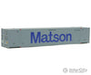 Walthers Scenemaster 8516 53’ Singamas Corrugated-Side Container - Ready To Run -- Matson (Gray