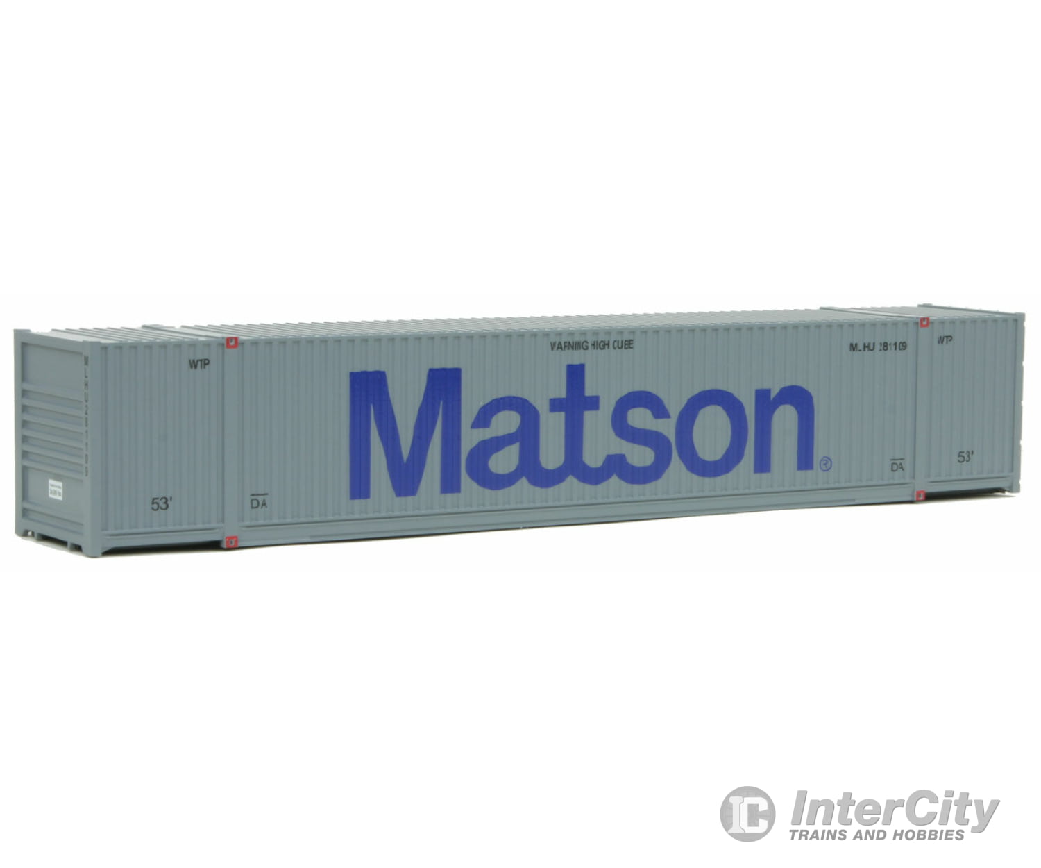 Walthers Scenemaster 8516 53’ Singamas Corrugated-Side Container - Ready To Run -- Matson (Gray