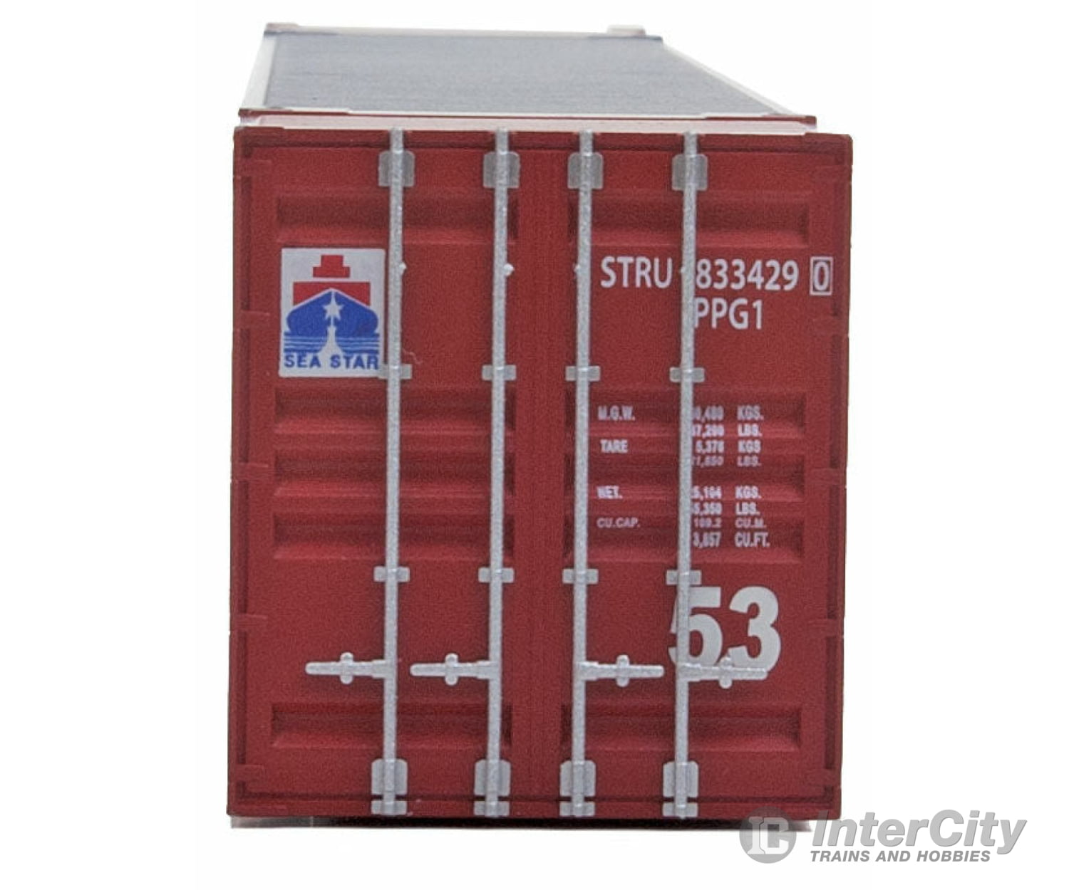 Walthers Scenemaster 8517 53’ Singamas Corrugated-Side Container - Ready To Run -- Sea Star (Blue