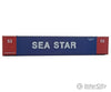 Walthers Scenemaster 8517 53’ Singamas Corrugated-Side Container - Ready To Run -- Sea Star (Blue