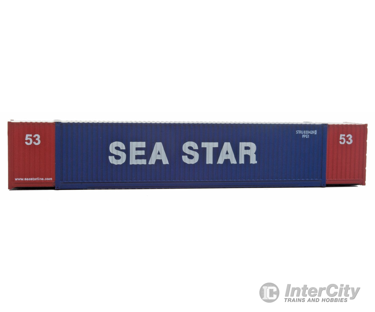 Walthers Scenemaster 8517 53’ Singamas Corrugated-Side Container - Ready To Run -- Sea Star (Blue