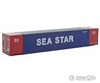 Walthers Scenemaster 8517 53’ Singamas Corrugated-Side Container - Ready To Run -- Sea Star (Blue