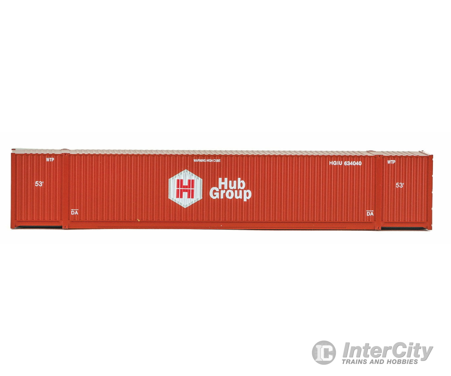 Walthers Scenemaster 8521 53’ Singamas Corrugated-Side Container - Assembled -- Hub Group (Red