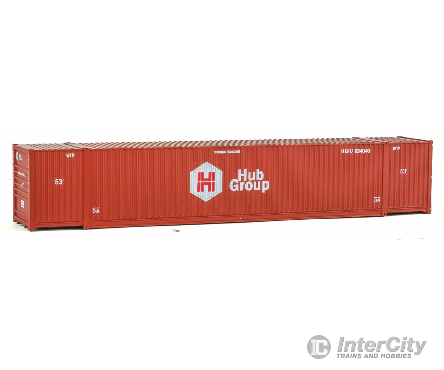 Walthers Scenemaster 8521 53’ Singamas Corrugated-Side Container - Assembled -- Hub Group (Red