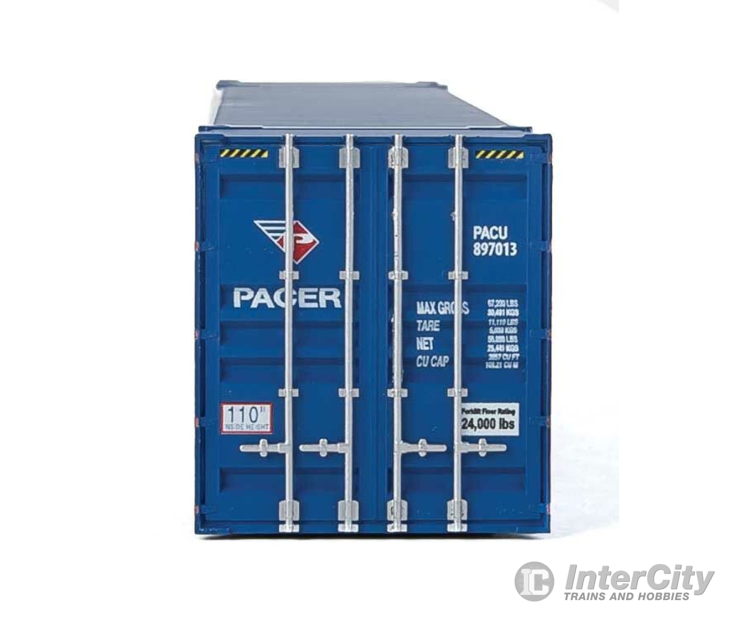 Walthers Scenemaster 8535 53’ Singamas Corrugated-Side Container - Assembled -- Pacer (Blue White