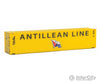 Walthers Scenemaster 8551 45’ Cimc Container - Assembled -- Antillean Line (Yellow Black Blue