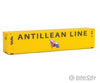 Walthers Scenemaster 8551 45’ Cimc Container - Assembled -- Antillean Line (Yellow Black Blue