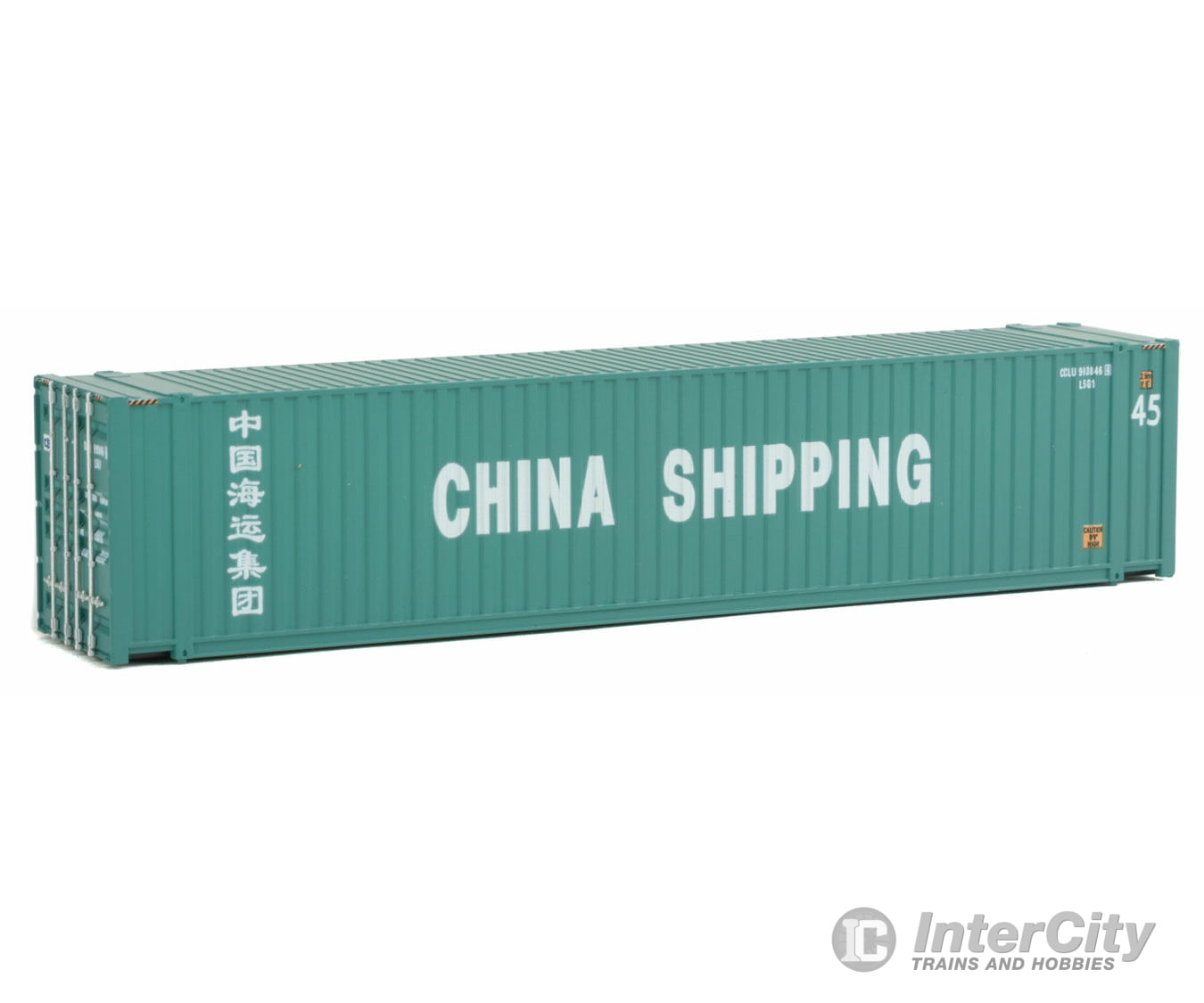 Walthers Scenemaster 8552 45’ Cimc Container - Assembled -- China Shipping (Green White) Freight