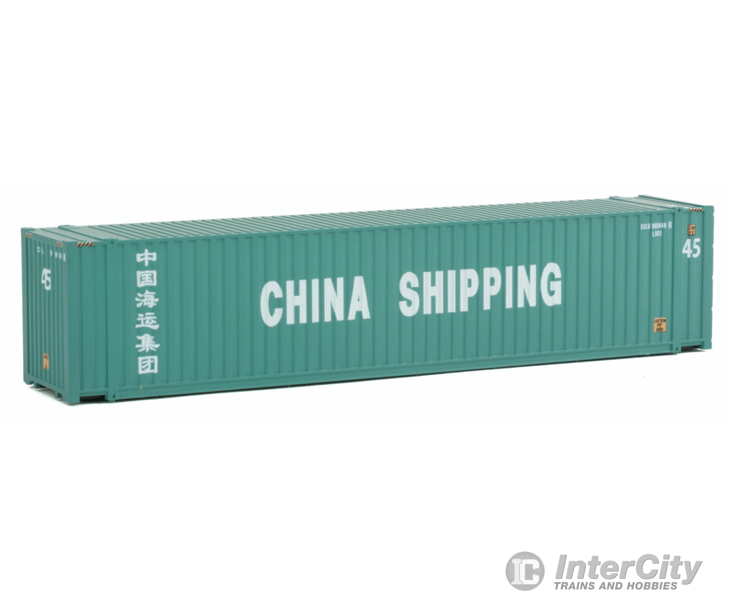 Walthers Scenemaster 8552 45’ Cimc Container - Assembled -- China Shipping (Green White) Freight