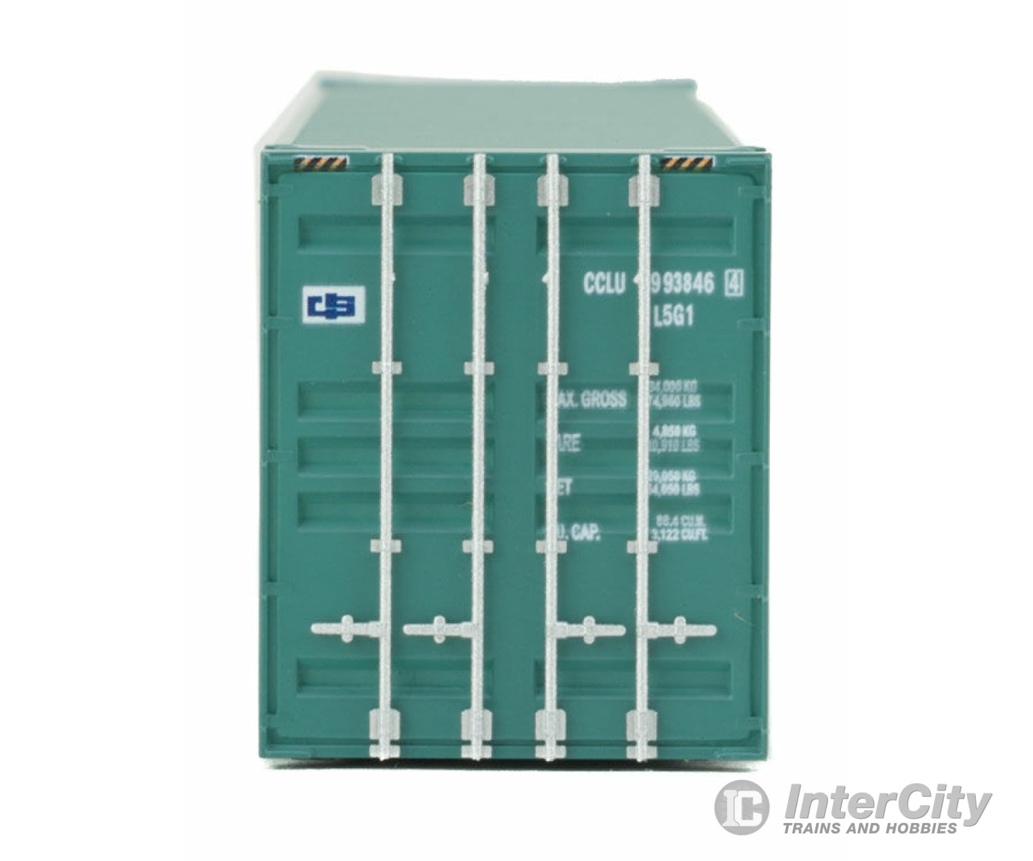 Walthers Scenemaster 8552 45’ Cimc Container - Assembled -- China Shipping (Green White) Freight