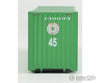 Walthers Scenemaster 8554 45’ Cimc Container - Assembled -- Evergreen (Green White) Freight Loads