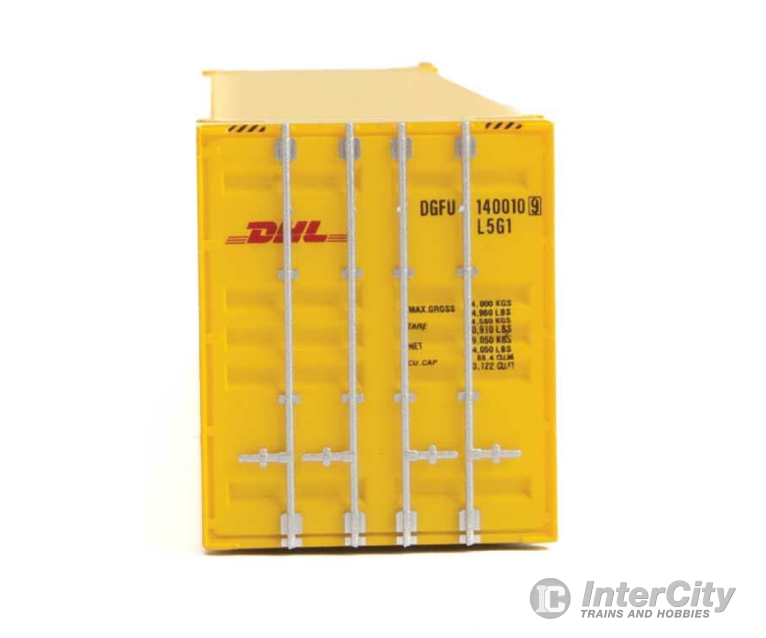 Walthers Scenemaster 8560 45’ Cimc Container - Assembled -- Dhl (Yellow Red) Freight Loads &