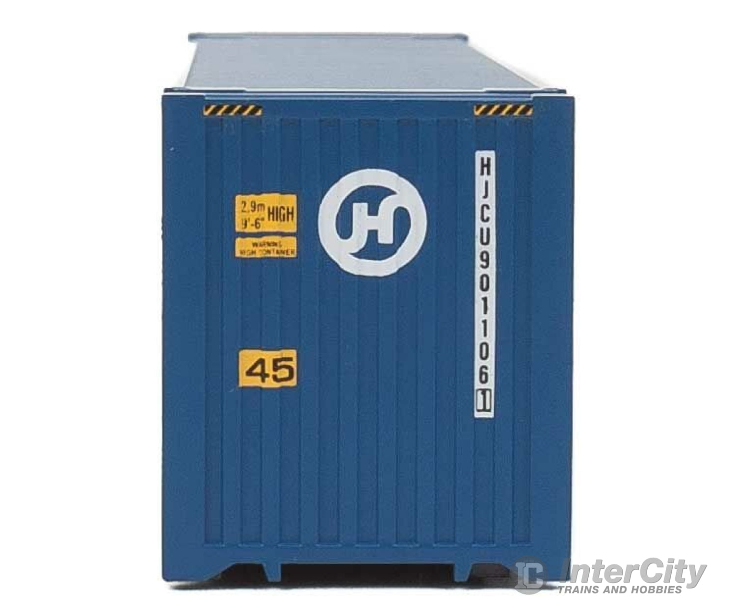 Walthers Scenemaster 8561 45’ Cimc Container - Assembled -- Hanjin (Blue White) Freight Loads &