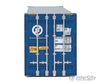 Walthers Scenemaster 8561 45’ Cimc Container - Assembled -- Hanjin (Blue White) Freight Loads &