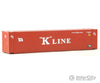 Walthers Scenemaster 8563 45’ Cimc Container - Assembled -- K-Line (Red White) Freight Loads &