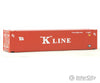 Walthers Scenemaster 8563 45’ Cimc Container - Assembled -- K-Line (Red White) Freight Loads &