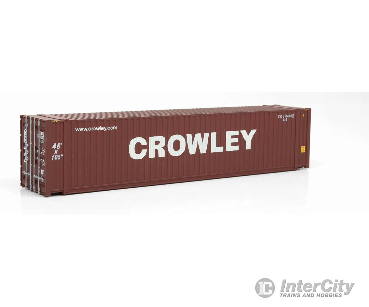 Walthers Scenemaster 8571 45’ Cimc Container - Assembled -- Crowley (Brown White) Freight Loads &