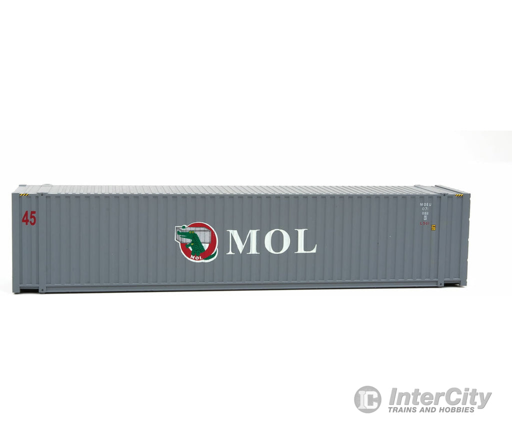 Walthers Scenemaster 8572 45’ Cimc Container - Assembled -- Mitsui Osk (Gray White Red Green