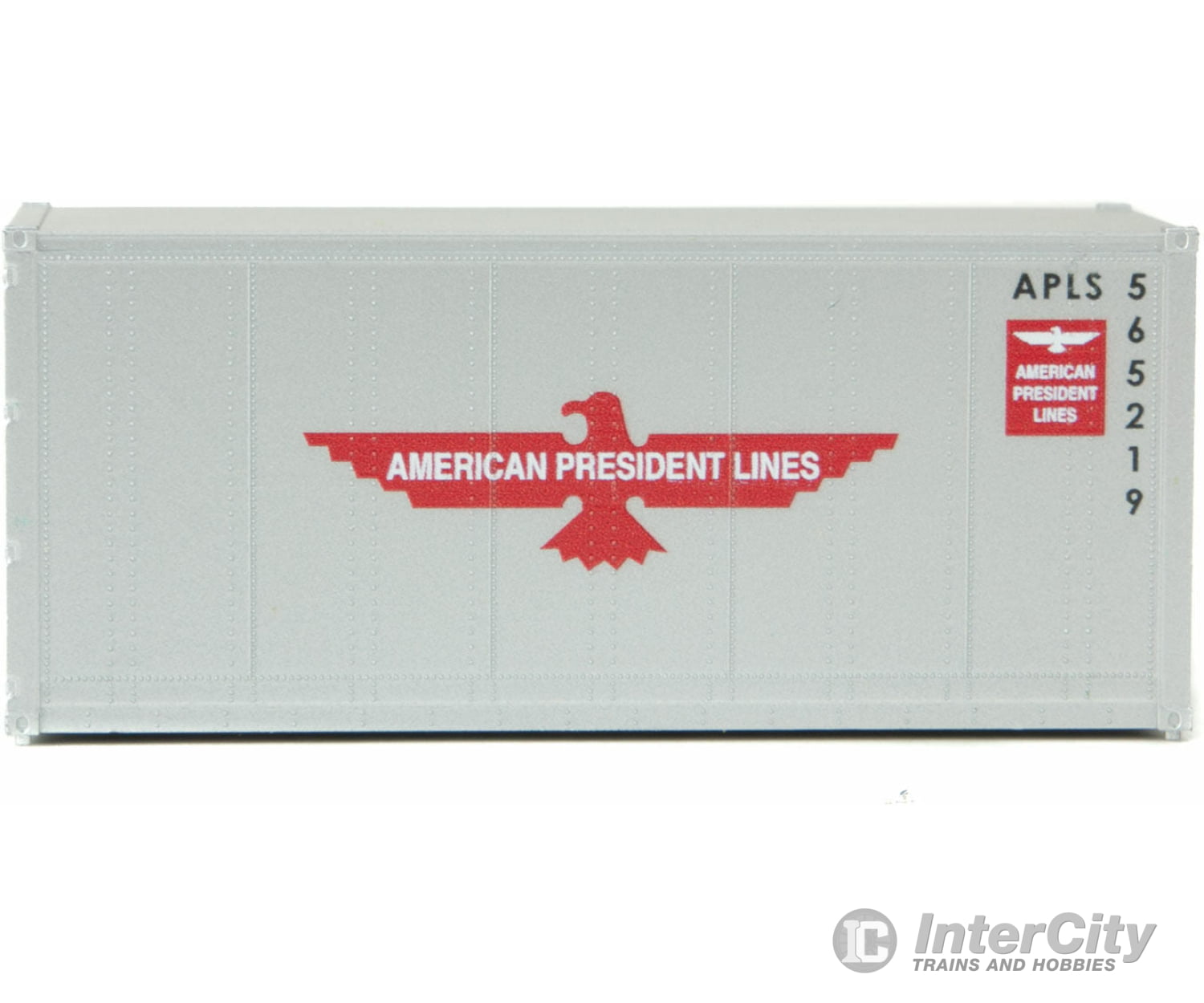 Walthers Scenemaster 8651 20 Smooth-Side Container - Ready To Run -- American President Lines (Gray