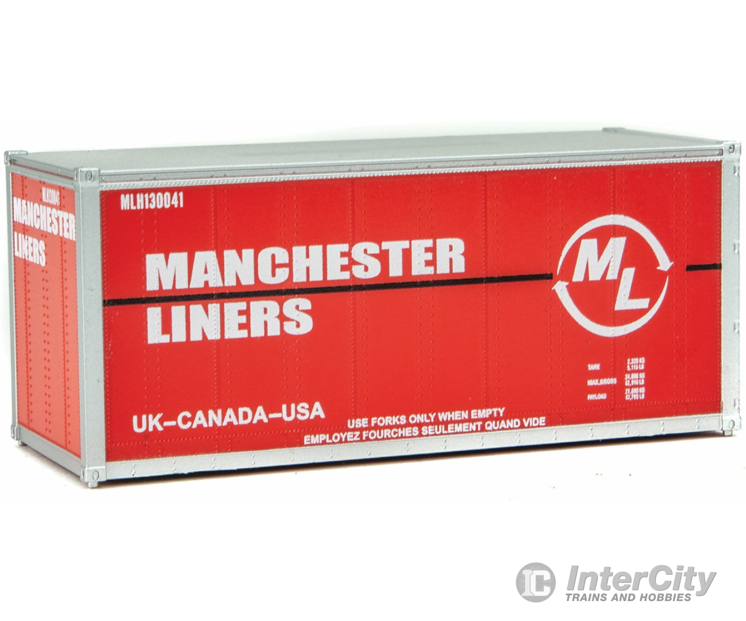 Walthers Scenemaster 8656 20’ Smooth-Side Container - Ready To Run -- Manchester Liners (Red