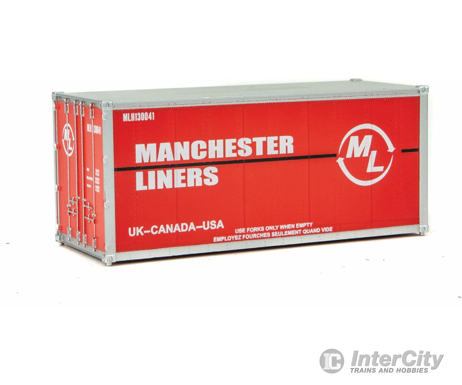 Walthers Scenemaster 8656 20’ Smooth-Side Container - Ready To Run -- Manchester Liners (Red