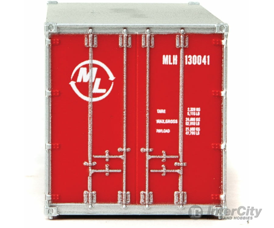 Walthers Scenemaster 8656 20’ Smooth-Side Container - Ready To Run -- Manchester Liners (Red