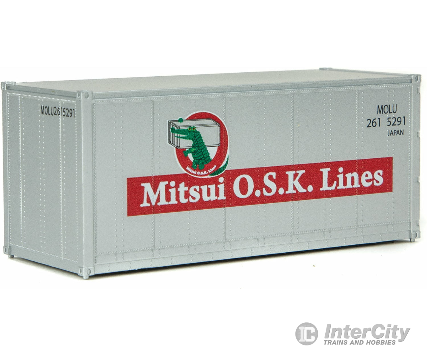 Walthers Scenemaster 8657 20 Smooth-Side Container - Ready To Run -- Mitsui Osk Lines (Gray