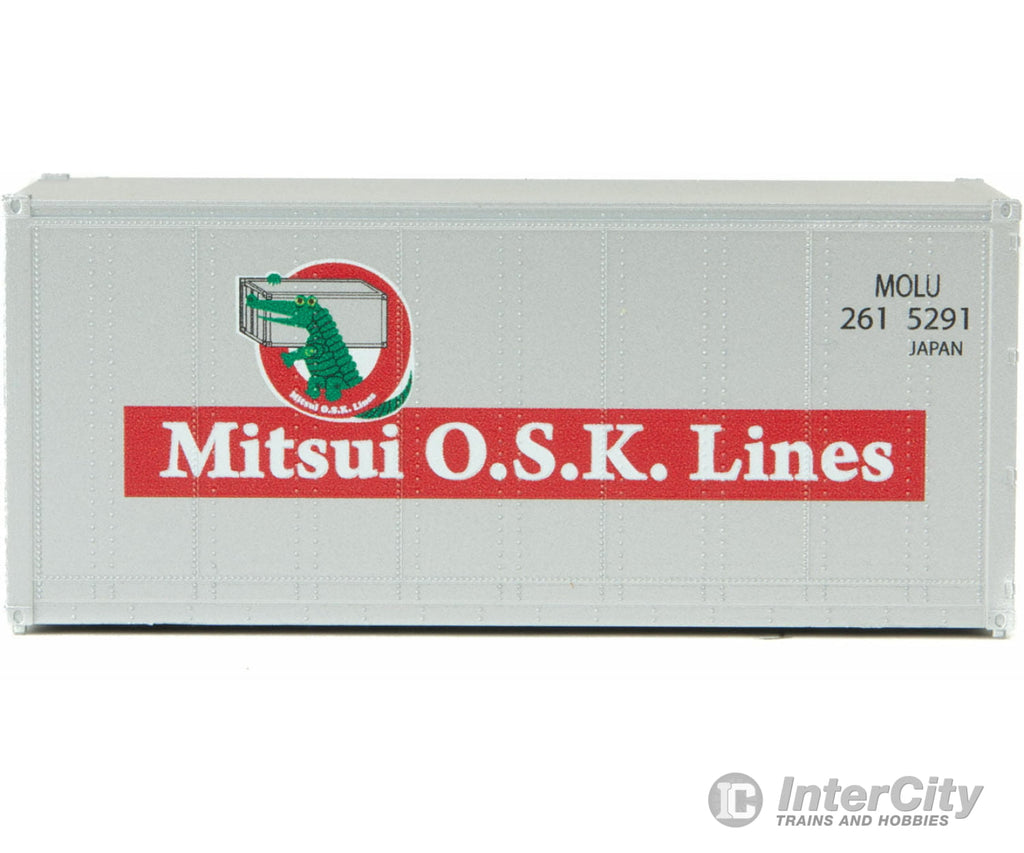 Walthers Scenemaster 8657 20 Smooth-Side Container - Ready To Run -- Mitsui Osk Lines (Gray