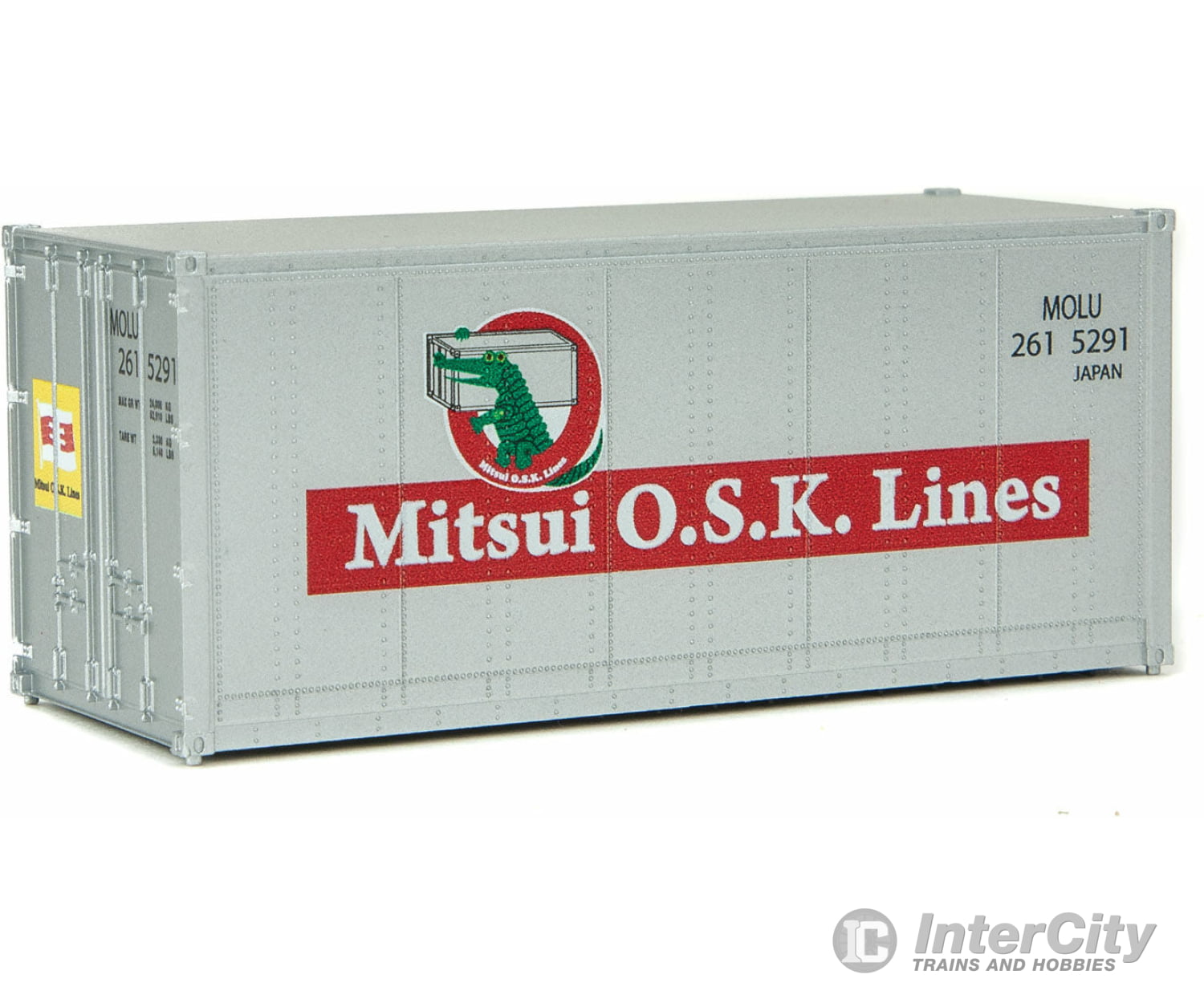 Walthers Scenemaster 8657 20 Smooth-Side Container - Ready To Run -- Mitsui Osk Lines (Gray