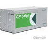 Walthers Scenemaster 8662 20 Smooth-Side Container - Ready To Run -- Cp Ships (White Green) Freight