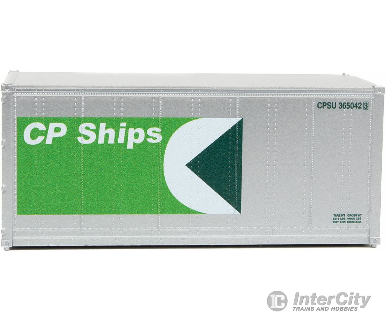 Walthers Scenemaster 8662 20 Smooth-Side Container - Ready To Run -- Cp Ships (White Green) Freight