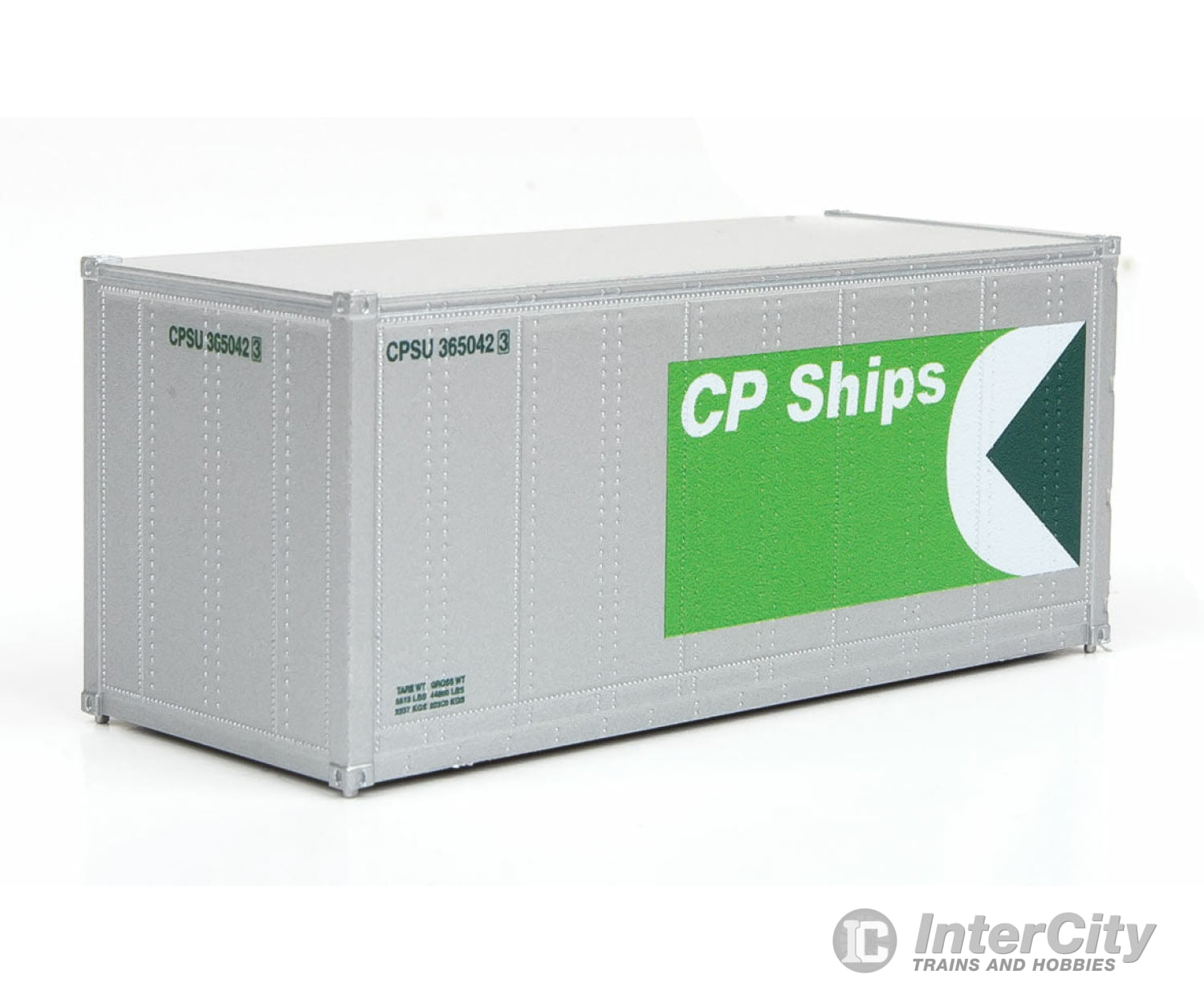 Walthers Scenemaster 8662 20 Smooth-Side Container - Ready To Run -- Cp Ships (White Green) Freight