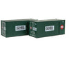 Walthers Scenemaster 8681 20’ Smooth-Side Container With Right Side Door 2-Pack - Ready To Run --