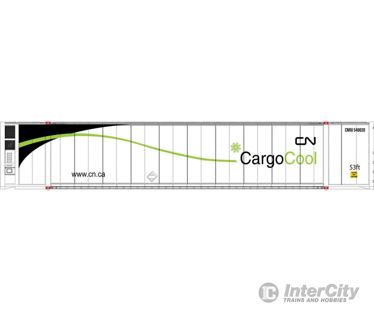 Walthers Scenemaster 8702 53’ Reefer Container - Ready To Run -- Canadian National Freight Loads