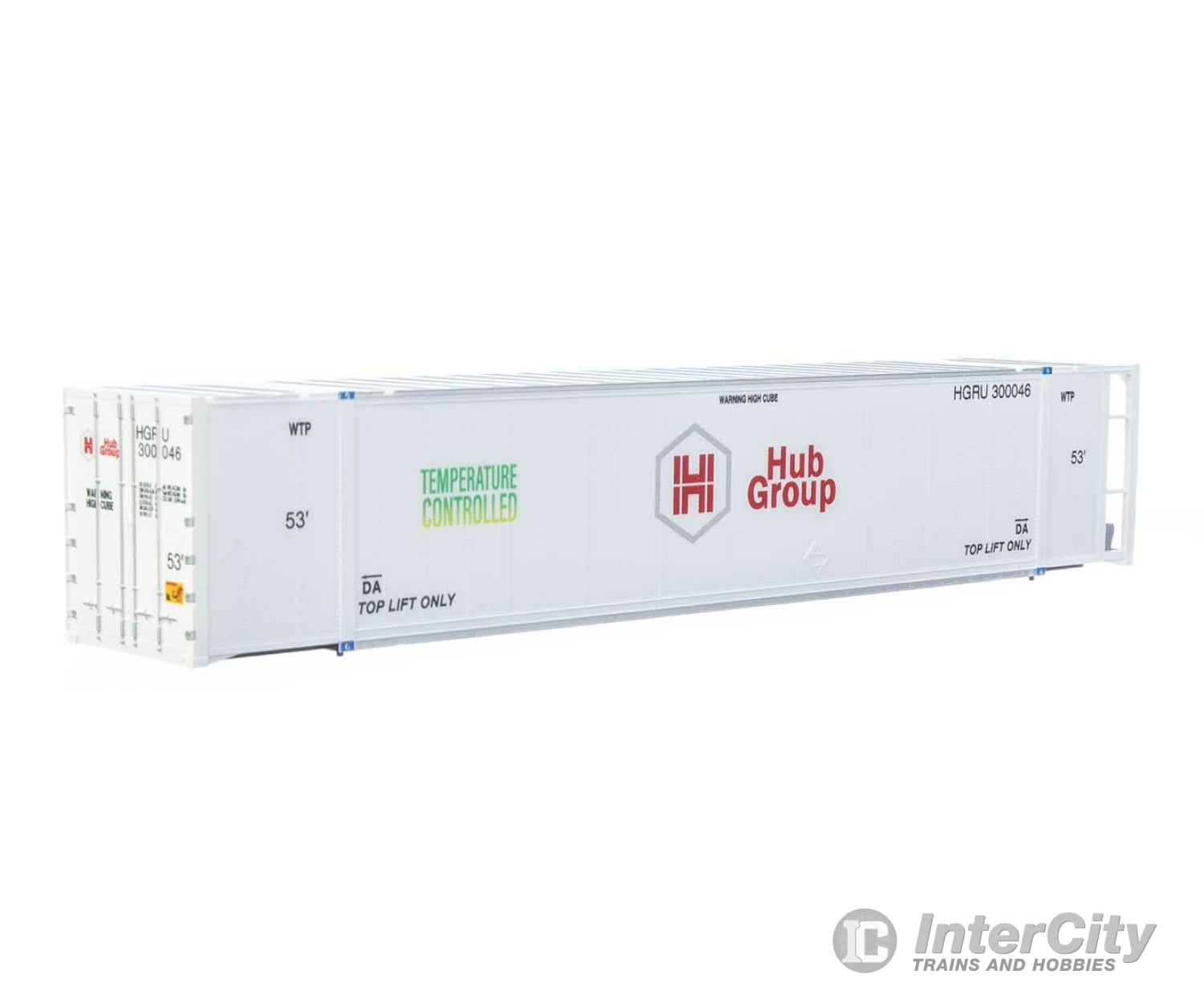 Walthers Scenemaster 8705 53’ Reefer Container - Ready To Run -- Hub Group Freight Loads &