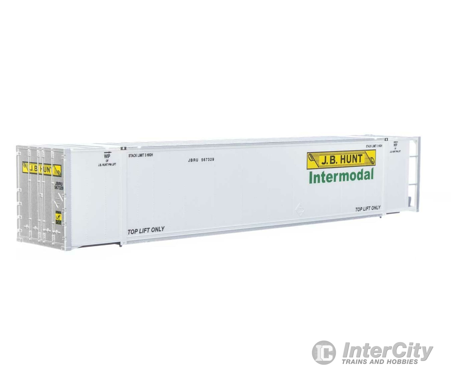 Walthers Scenemaster 8706 53’ Reefer Container - Ready To Run -- J.b. Hunt Freight Loads &